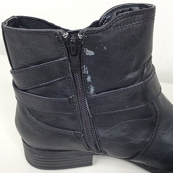 Great Northwest Tidal Wave Ankle Booties Boots Womens Size 8.5 Black Side Zip - Picture 6 of 12